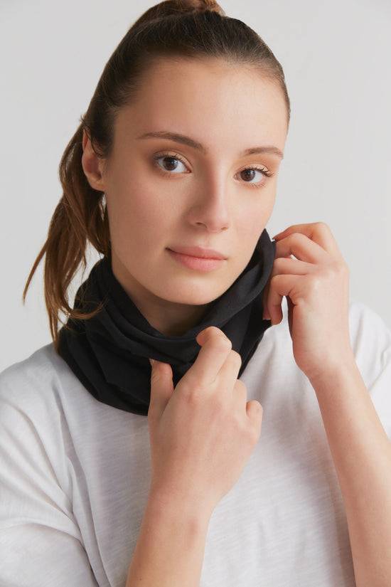 Leela Cotton 9625-021 | Unisex Schlauchschal - Schwarz Online Outlet