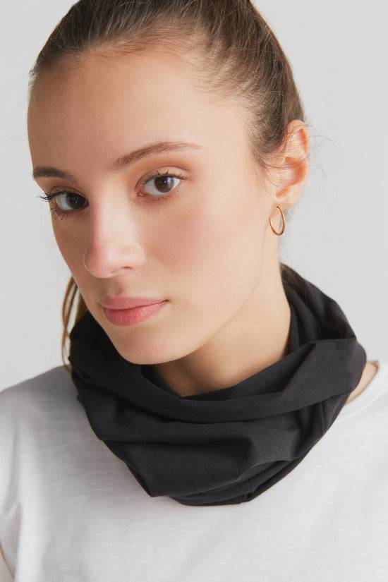 Leela Cotton 9625-021 | Unisex Schlauchschal - Schwarz Online Outlet
