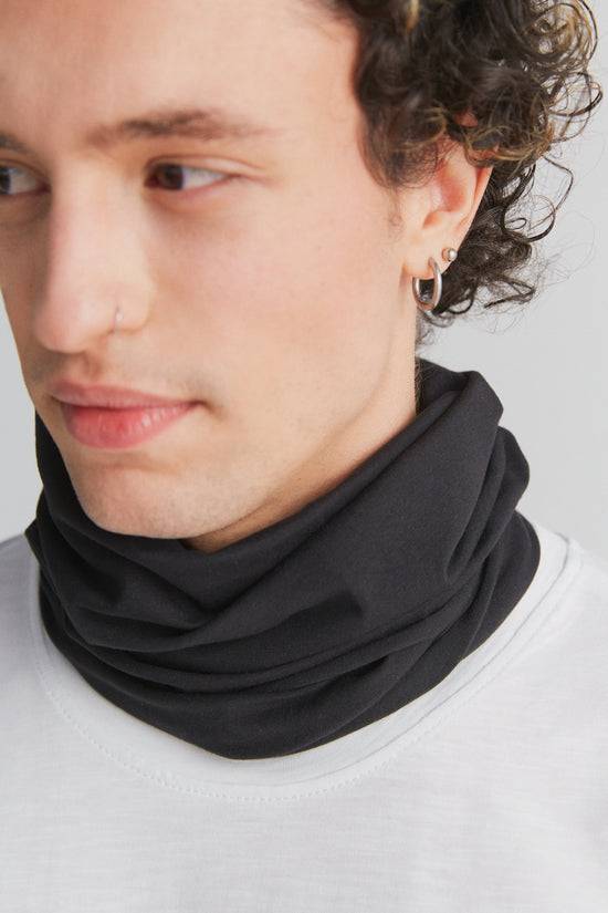 Leela Cotton 9625-021 | Unisex Schlauchschal - Schwarz Online Outlet