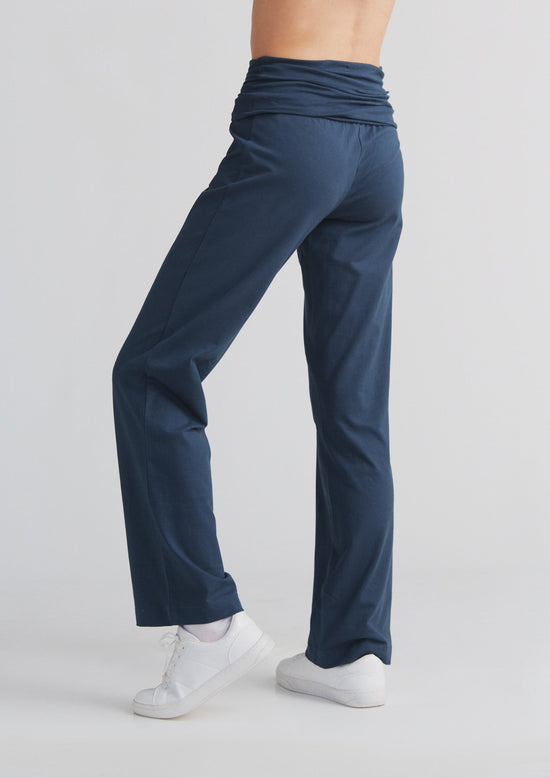 Leela Cotton 1726-048 | Damen Hose mit Umschlagbund - Navy Tägliche Deals