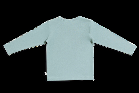Leela Cotton 2286 | Baby Basic Langarmshirt - Taubenblau Wochenangebot