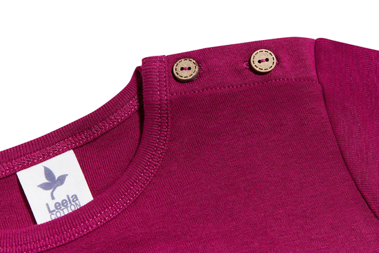 Leela Cotton 2060F | Baby Basic Langarmshirt - Fuchsia Letzter Tag