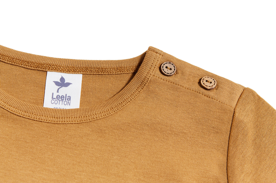 Leela Cotton 2060 IN | Baby Basic Langarmshirt - Ingwer Bis zu 50% Rabatt