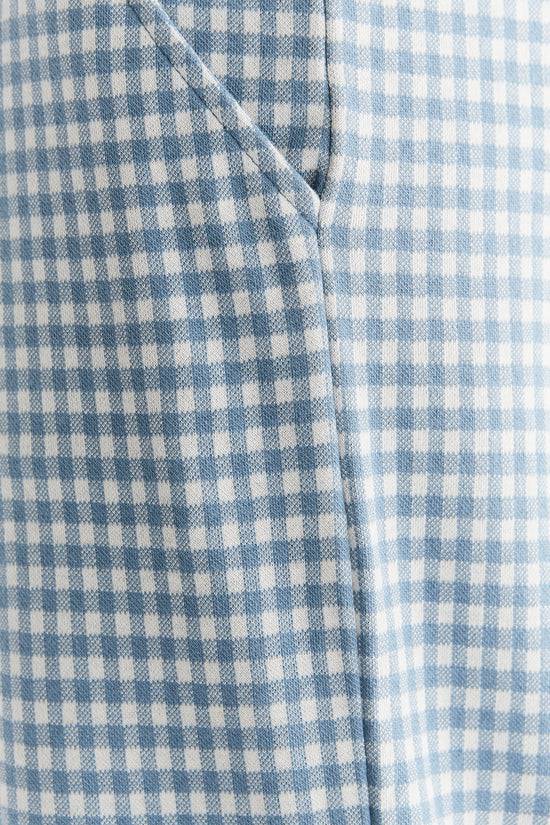 Leela Cotton 2455-02 | Herren Homewear Hose kariert - Denimblau-Natur Bis zu 60% Rabatt