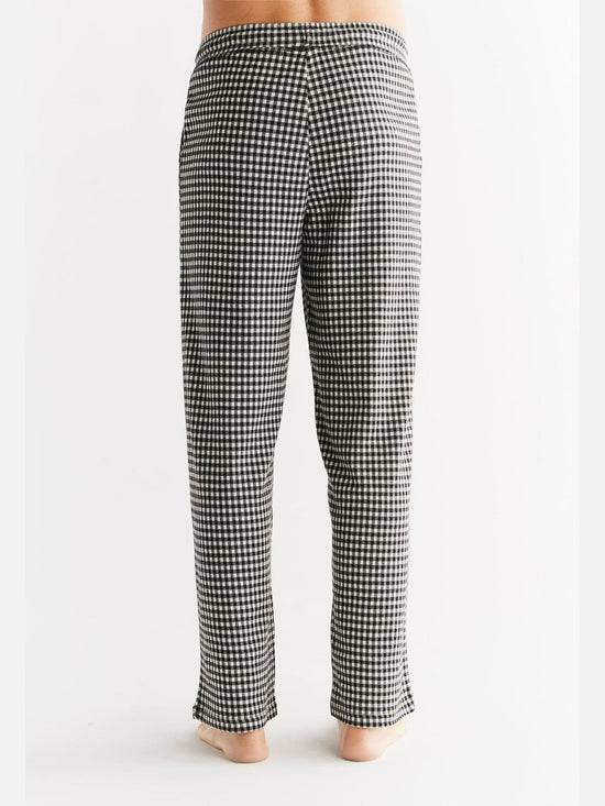 Leela Cotton 2455-01 | Herren Homewear Hose kariert - Schwarz/Grau/Natur Bis zu 65% Rabatt