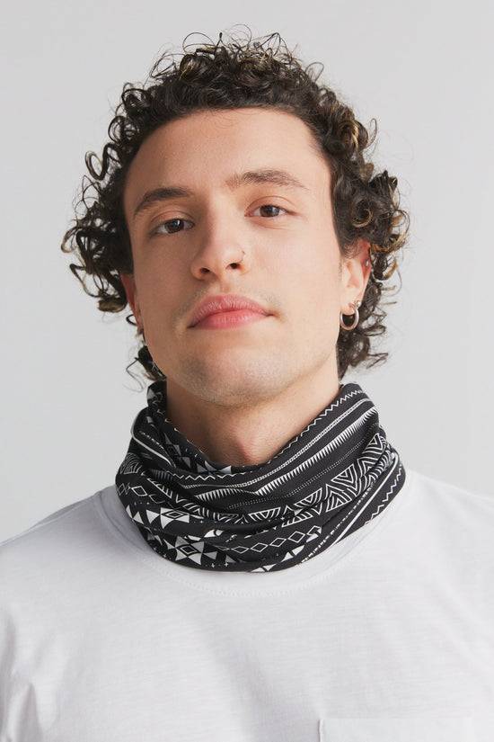 Leela Cotton 9625-046 | Unisex Schlauchschal - Schwarz-Weiss Nur für heute