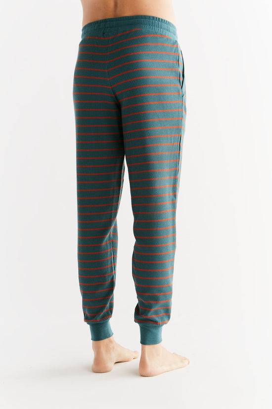 Leela Cotton 2454-051 | Waffel Strick Herrenhose - Tanne/Tabasco Discount Store für neue Produkte