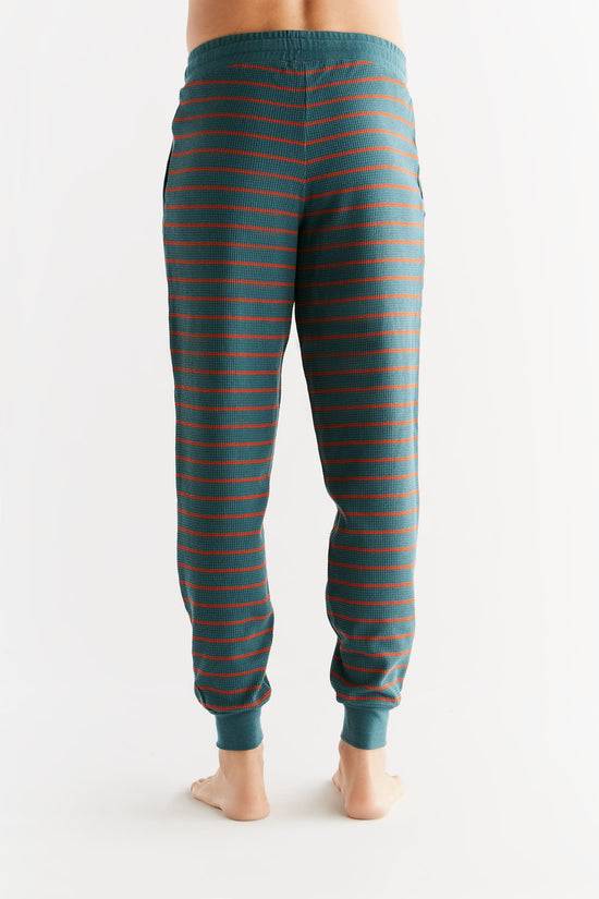 Leela Cotton 2454-051 | Waffel Strick Herrenhose - Tanne/Tabasco Discount Store für neue Produkte