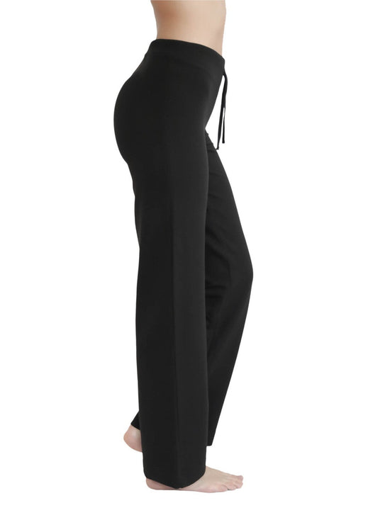 Leela Cotton 4207S | Damen Yogahose mit Rippbund - Schwarz Clearance-Verkauf