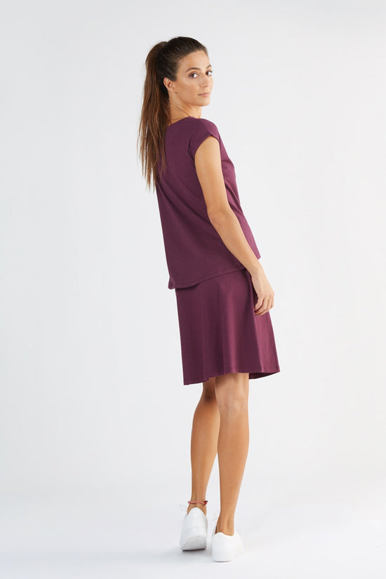 Leela Cotton 1261-028 | Damen Blusen-Shirt - Aubergine Günstiger Verkauf