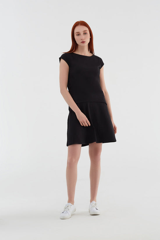Leela Cotton 1261-01 | Damen Blusen-Shirt - Schwarz Fabrikverkauf