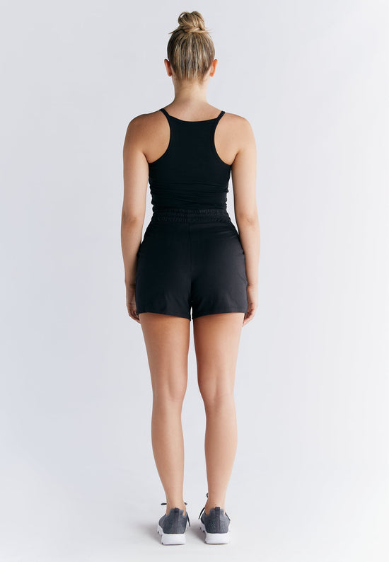 Leela Cotton 1217-021 | Crop-Top - Schwarz Flash Sale