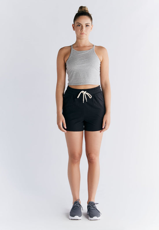 Leela Cotton 1217-047 | Crop-Top - Grau Begrenztes Angebot