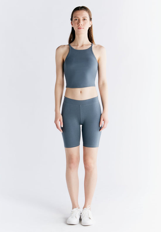 Leela Cotton 1217-068 | Crop-Top - Dunklerschiefer Preisnachlass
