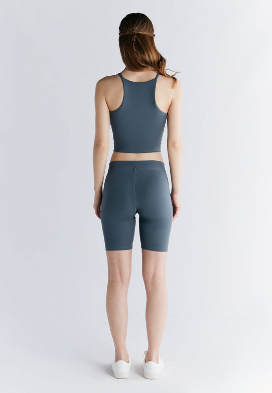 Leela Cotton 1217-068 | Crop-Top - Dunklerschiefer Preisnachlass