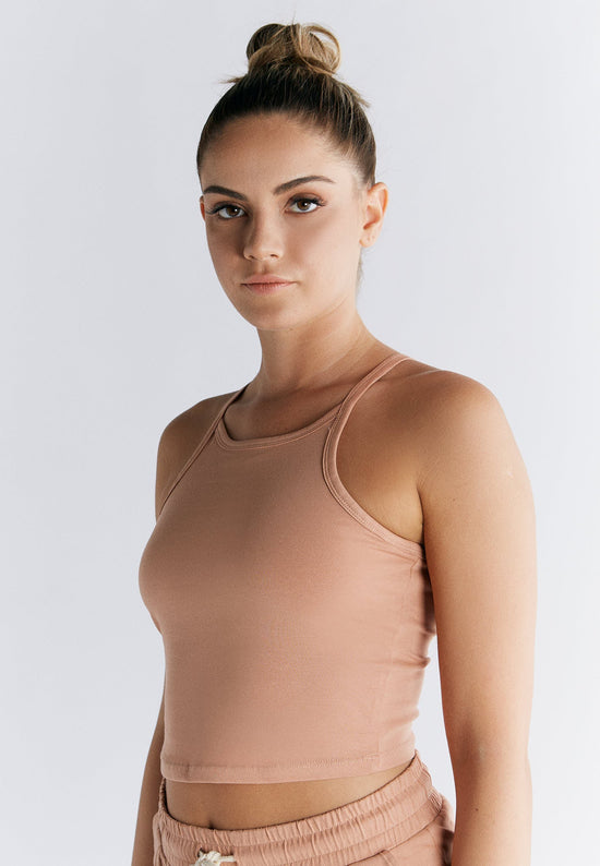 Leela Cotton 1217-070 | Crop-Top - Café Crema Black Friday