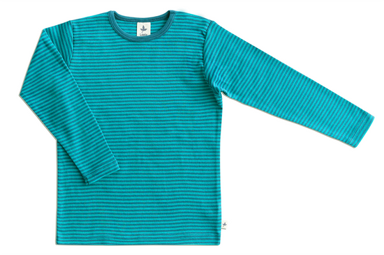 Leela Cotton 2840 | Baby Basic Langarmshirt - Donaublau/Lapis Muttertagsangebot