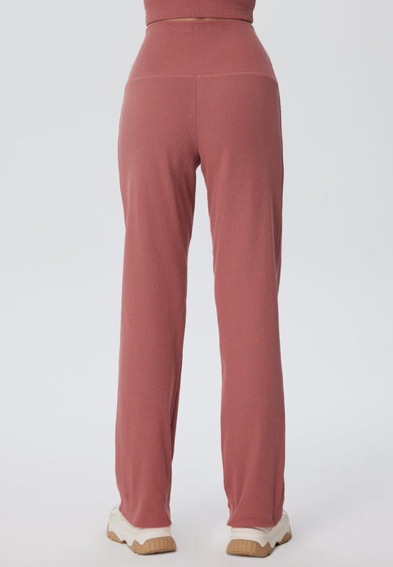 Leela Cotton 4071-072 | Ripp Hose - Dunkel Mauve Zeitlich begrenztes Angebot