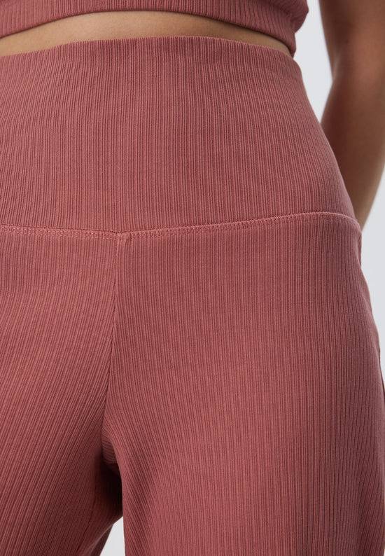 Leela Cotton 4071-072 | Ripp Hose - Dunkel Mauve Zeitlich begrenztes Angebot