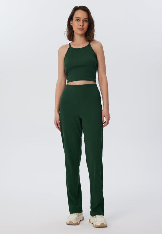Leela Cotton 4071-067 | Ripp Hose - Tannennadel Exklusive Angebote