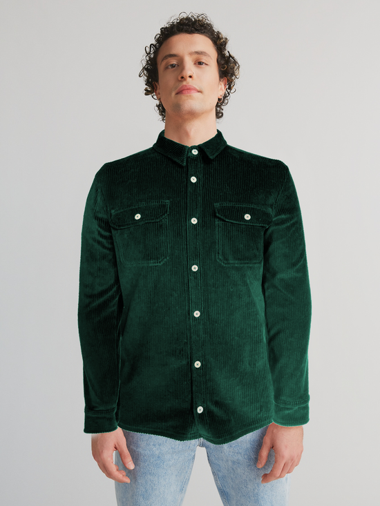 Leela Cotton 9233-067 | Unisex Cord Jacke -Tannennadel Tägliche Deals