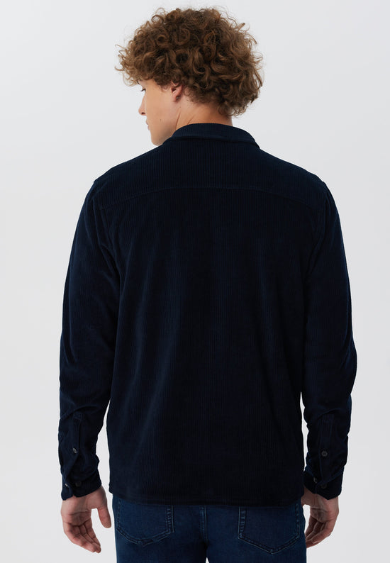 Leela Cotton 9233-045 | Unisex Cord Jacke - Nachtblau Sonderangebote