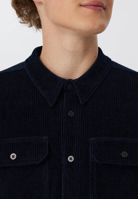 Leela Cotton 9233-045 | Unisex Cord Jacke - Nachtblau Sonderangebote
