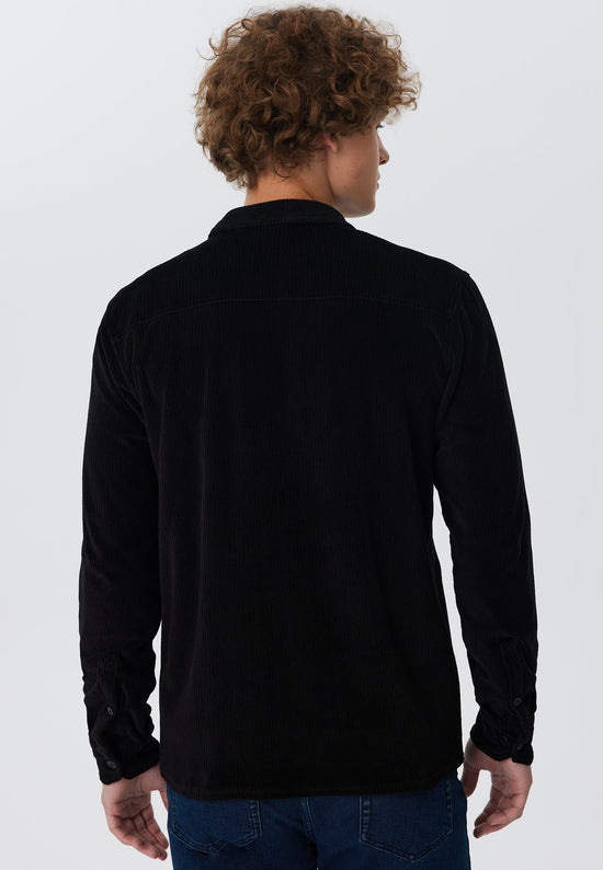 Leela Cotton 9233-021 | Unisex Cord Jacke - Schwarz Riesige Ersparnisse
