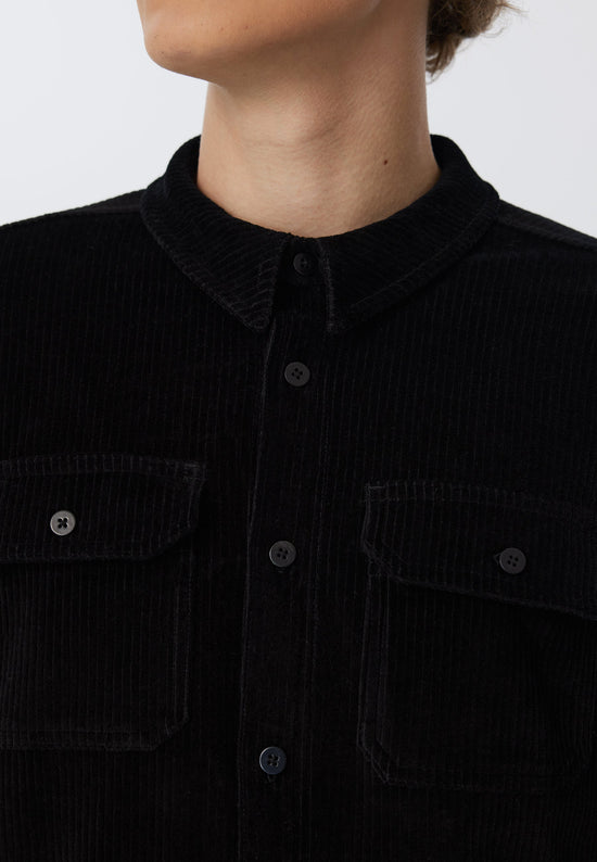 Leela Cotton 9233-021 | Unisex Cord Jacke - Schwarz Riesige Ersparnisse