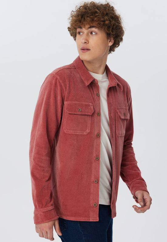 Leela Cotton 9233-072 | Unisex Cord Jacke -Dunkel Mauve VIP-Rabatte