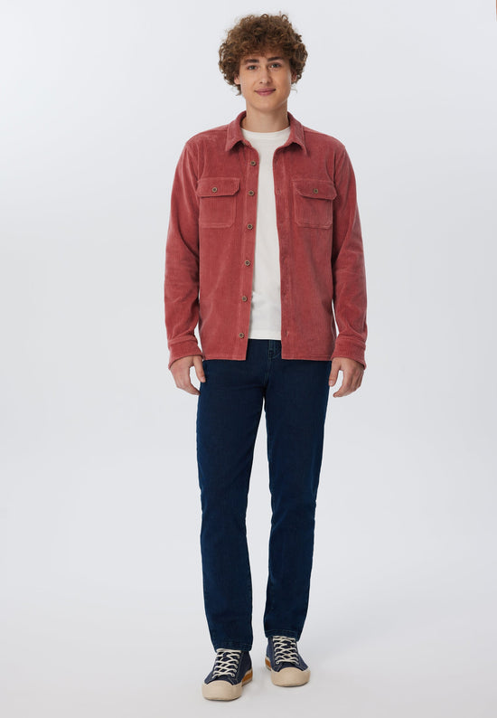 Leela Cotton 9233-072 | Unisex Cord Jacke -Dunkel Mauve VIP-Rabatte