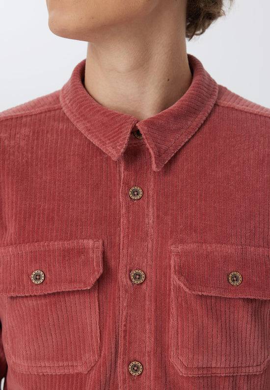 Leela Cotton 9233-072 | Unisex Cord Jacke -Dunkel Mauve VIP-Rabatte