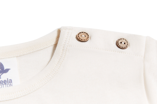 Leela Cotton 2060 | Baby Basic Langarmshirt - Natur Super Sparpreis