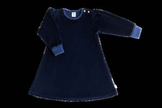 Leela Cotton 2624 AB | Baby Cordkleid - Nachtblau Kostenlose Rückgabe