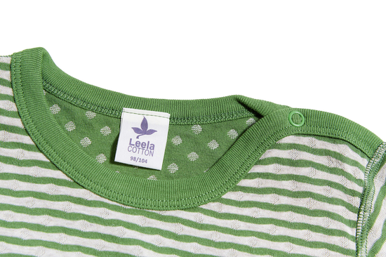 Leela Cotton 2290 | Baby Wendelangarmshirt - Waldgrün-Beige-Melange Begrenzte Freigabe