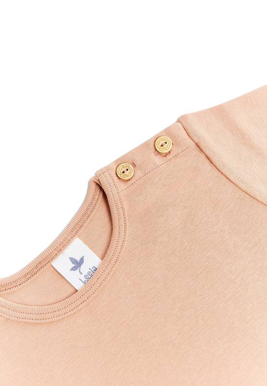 Leela Cotton 2010 CC | Basic Kurzarmshirt - Café Crema Bis zu 50% Rabatt