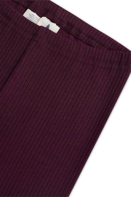 Leela Cotton 2052 AU | Ripp-Leggings - Aubergine Nur noch ein Tag übrig