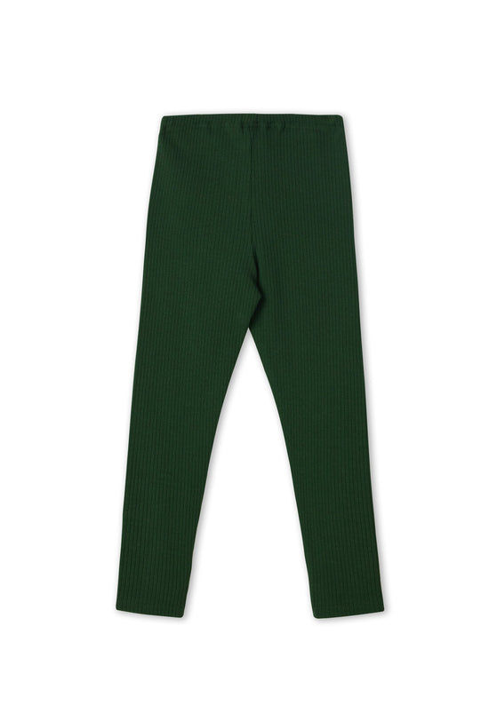 Leela Cotton 2052 TL | Ripp-Leggings - Tannennadel Super Rabatt
