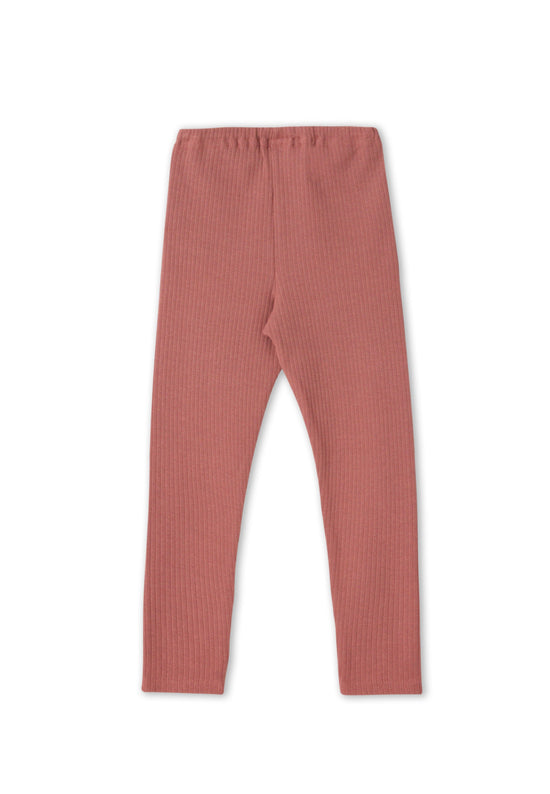 Leela Cotton 2052 WR | Ripp-Leggings - Dunkel Mauve Riesige Rabatte