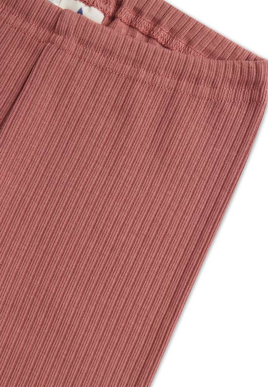 Leela Cotton 2052 WR | Ripp-Leggings - Dunkel Mauve Riesige Rabatte