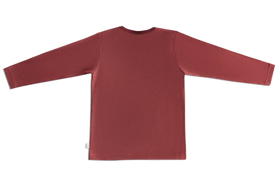 Leela Cotton 2060 KT | Baby Basic Langarmshirt - Kaffee/Rostrot 50% Rabatt mit kostenlosem Versand