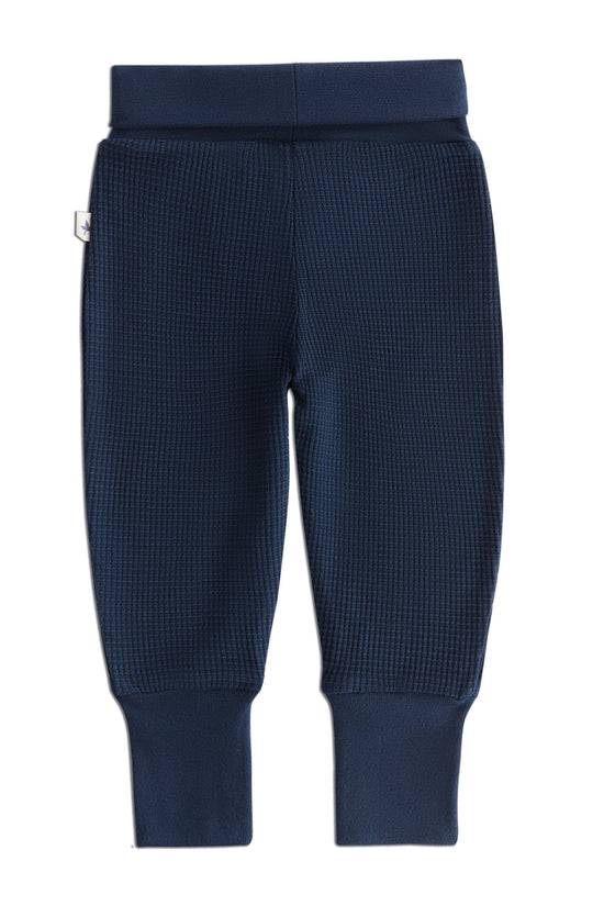 Leela Cotton 2869 ID | Waffel Strick Babyhose breiter Bund - Indigo Black Friday Preise