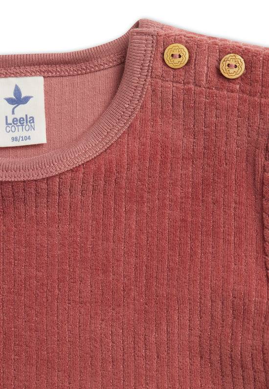 Leela Cotton 2624 WR | Cordkleid - Dunkel Mauve Schlussverkauf