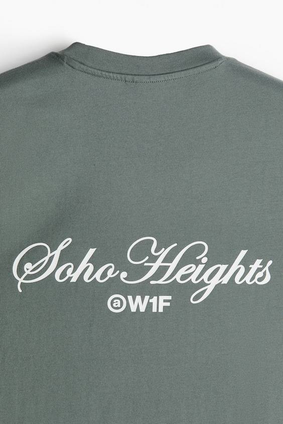 ﻿HM Bedrucktes T-Shirt in Loose Fit Heißer Verkauf