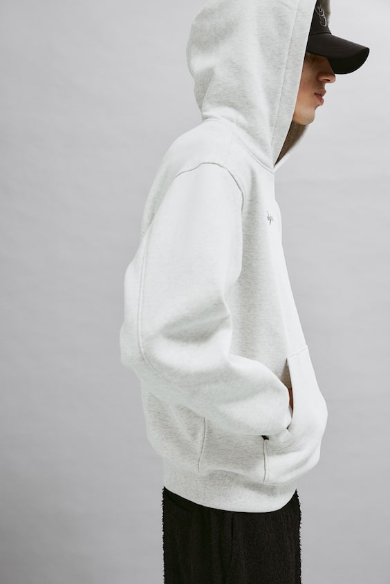 HM Bedruckter Hoodie in Oversized Fit Große Rabatte