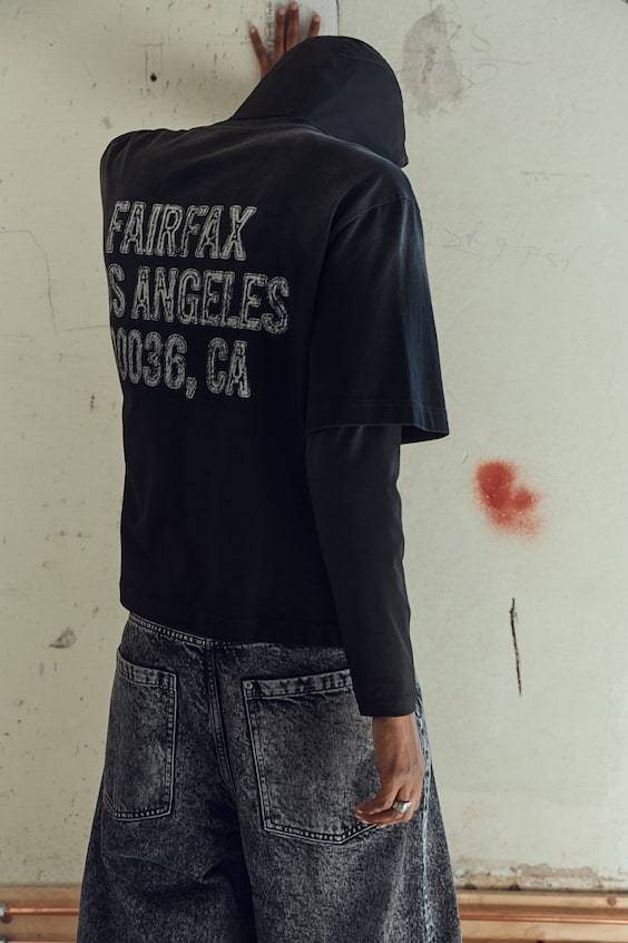 HM Bedrucktes T-Shirt in Oversized Fit VIP-Rabatte