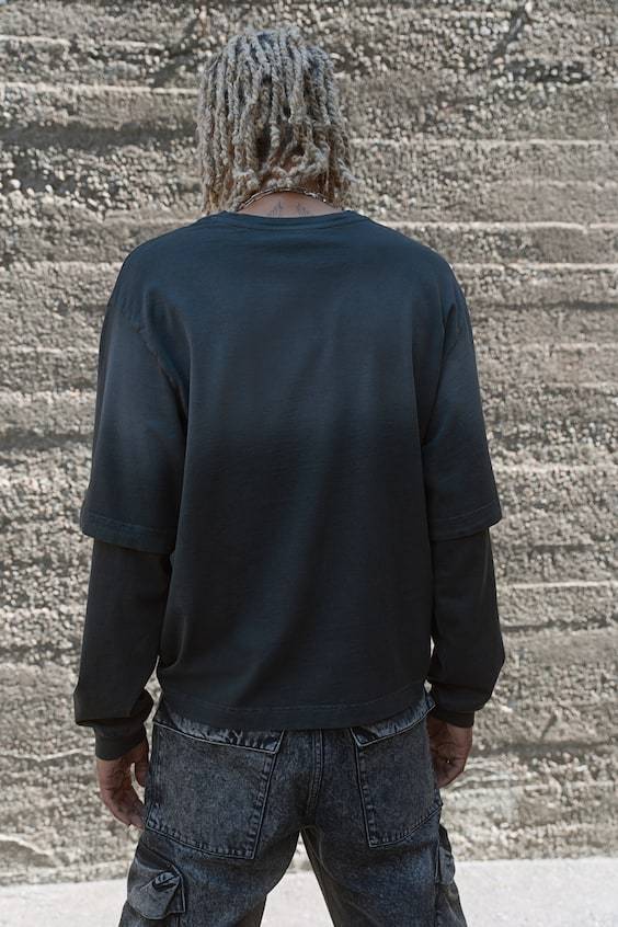 HM Doppellagiges T-Shirt in Oversized Fit Super Sparpreis