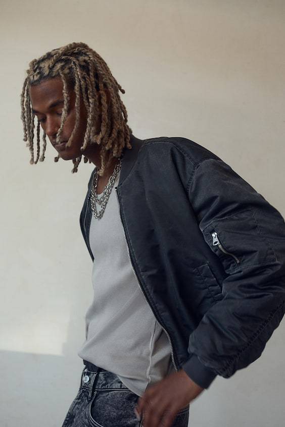 HM Oversized Pilotenjacke im Washed-Look Kostenlose Rückgabe