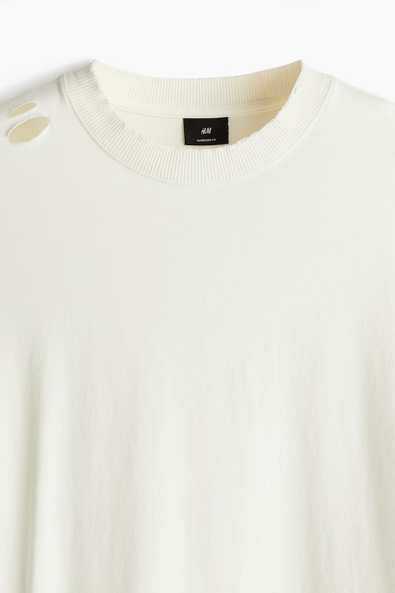HM Oversized T-Shirt im Worn-Look Begrenzte Freigabe