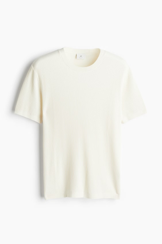 HM T-Shirt in Rippstrick Regular Fit Zeitbegrenzte Promotion